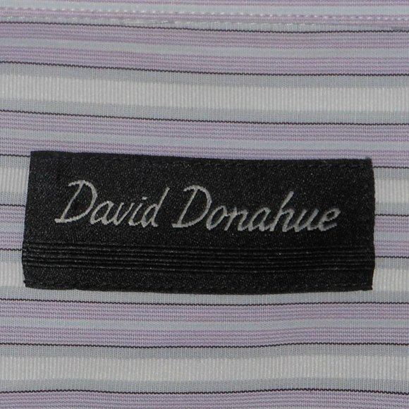 David Donahue colorful stripes French cuff dress shirt. Size 16 - Picture 1 of 8